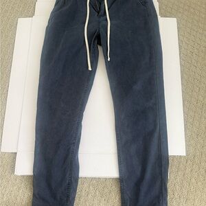 PAIGE Dark Navy Drawstring Ankle Joggers